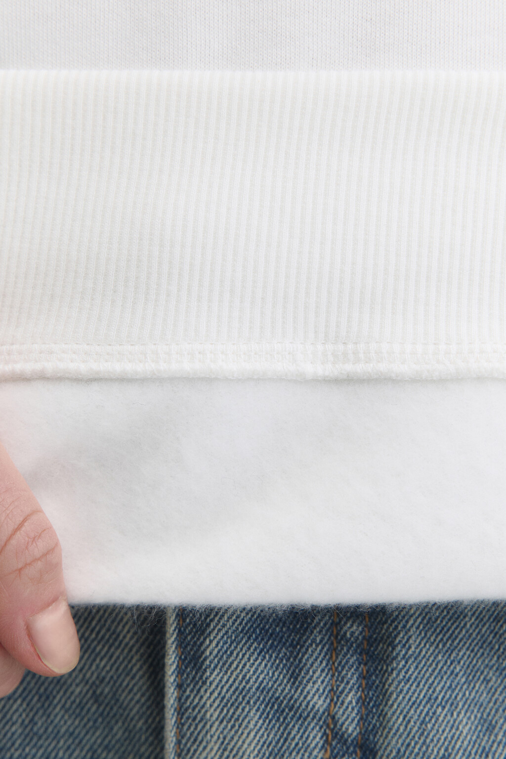 Свитшот oversize базовый утепленный из футера - цвет молочный - 8