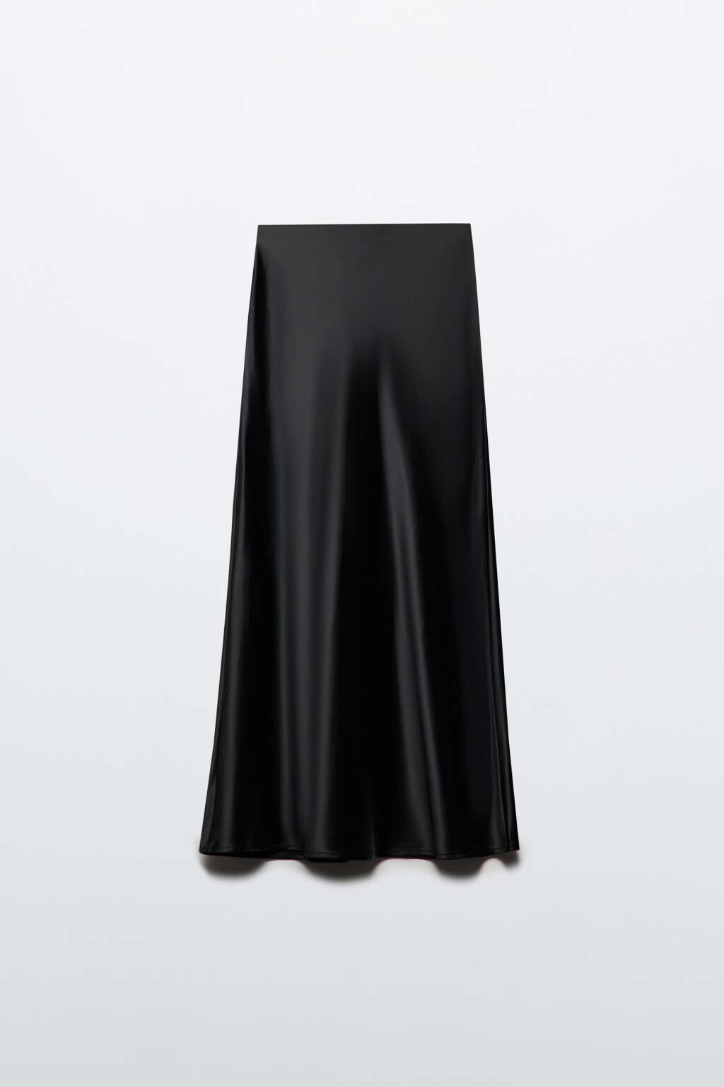 Юбка-годе макси атласная - цвет черный - 8