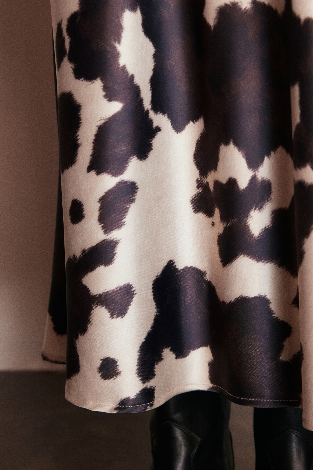 Юбка-годе макси атласная - цвет бежевый - 6