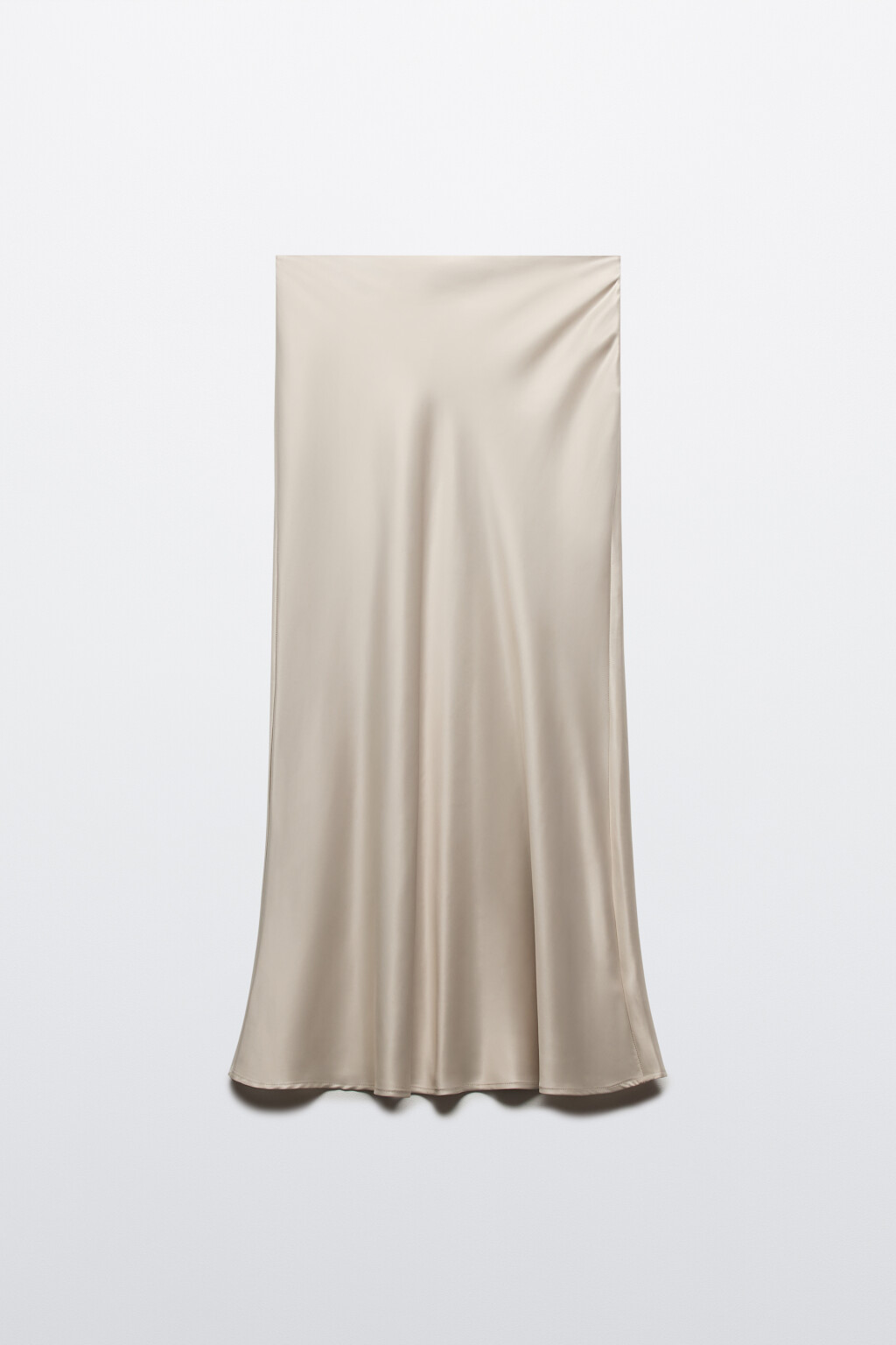 Юбка-годе макси атласная - цвет молочный - 8