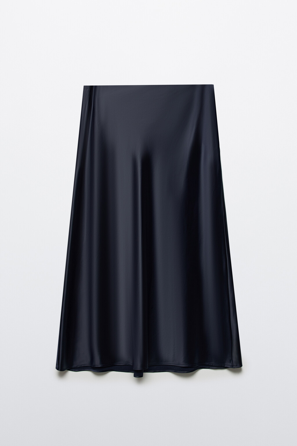 Юбка-годе макси атласная - цвет синий - 8