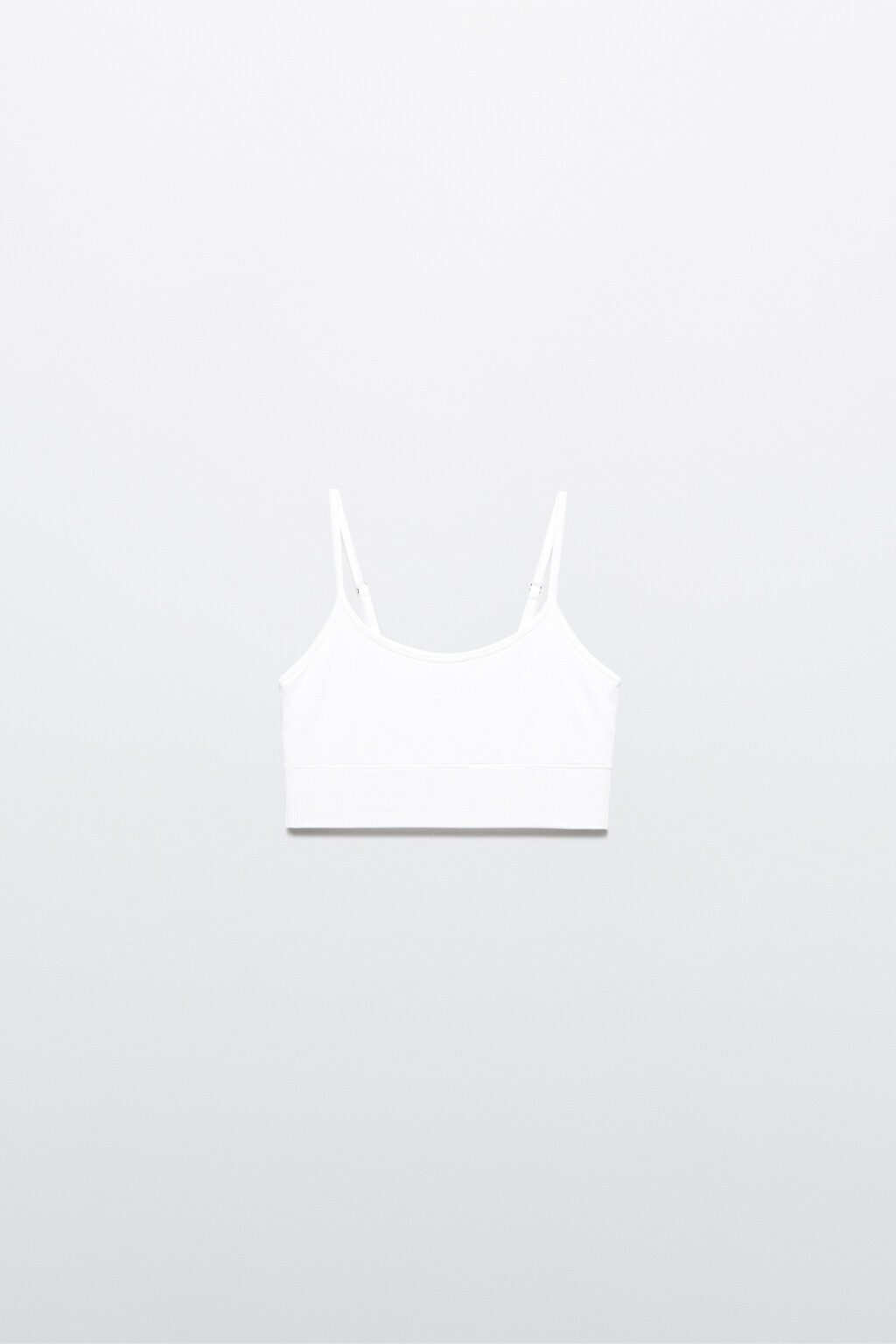 Топ-бюстгальтер бесшовный на тонких бретелях - цвет белый - 9