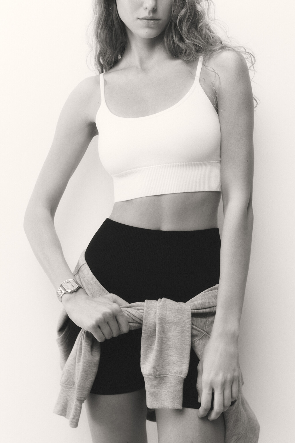 Топ-бюстгальтер бесшовный на тонких бретелях - цвет белый - 2