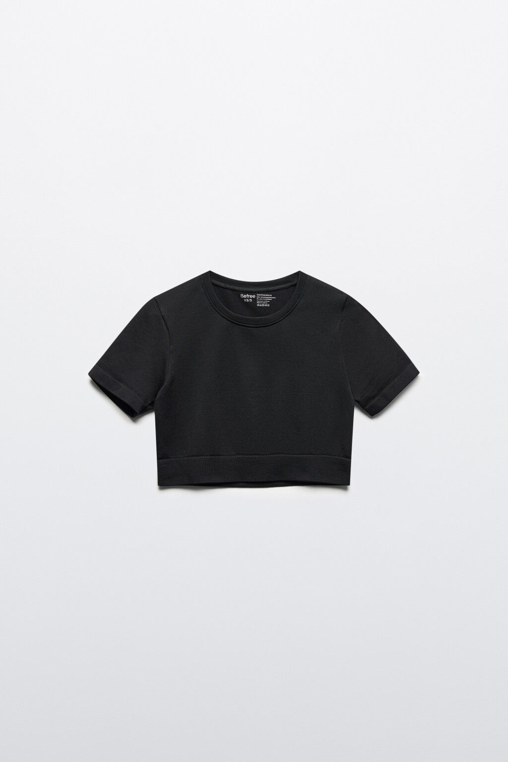 Топ-футболка спортивный бесшовный - цвет черный - 9