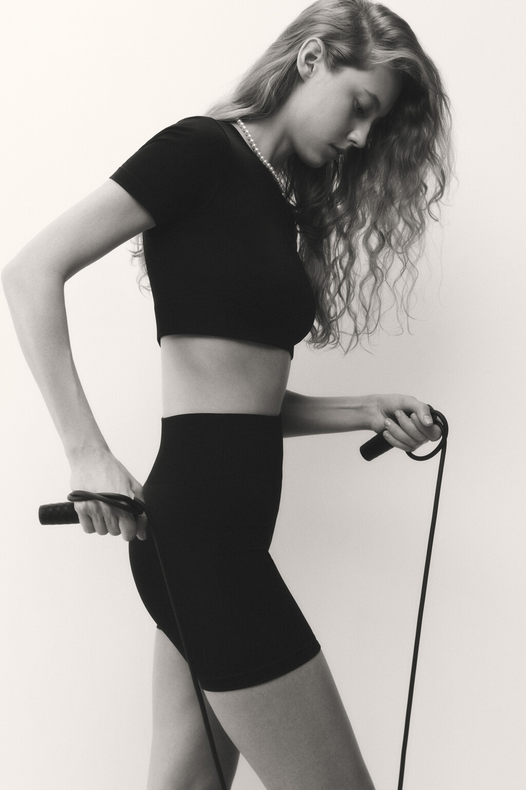 Топ-футболка спортивный бесшовный - цвет черный - 1