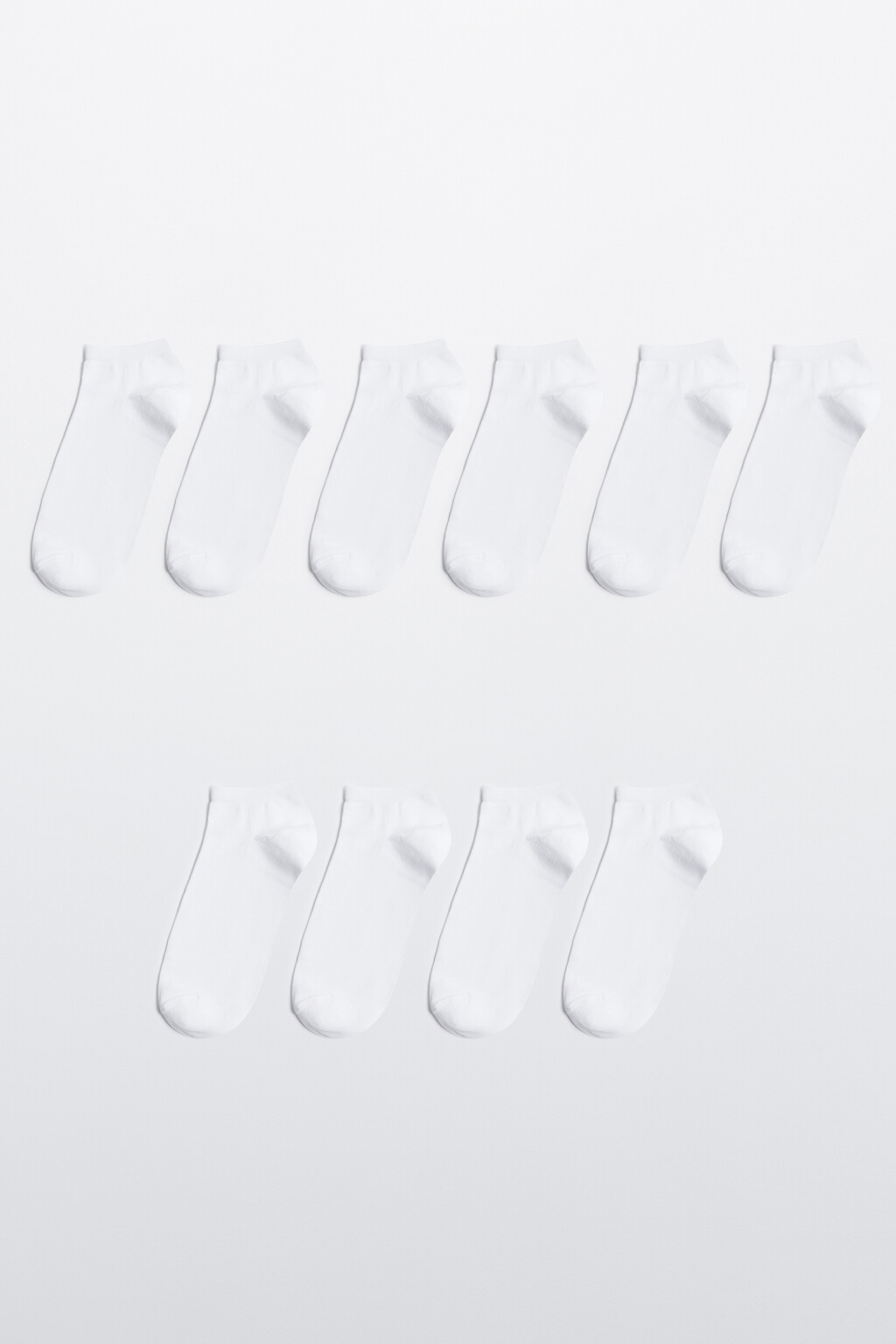 Набор носков коротких базовых (5 пар) - цвет белый - 1