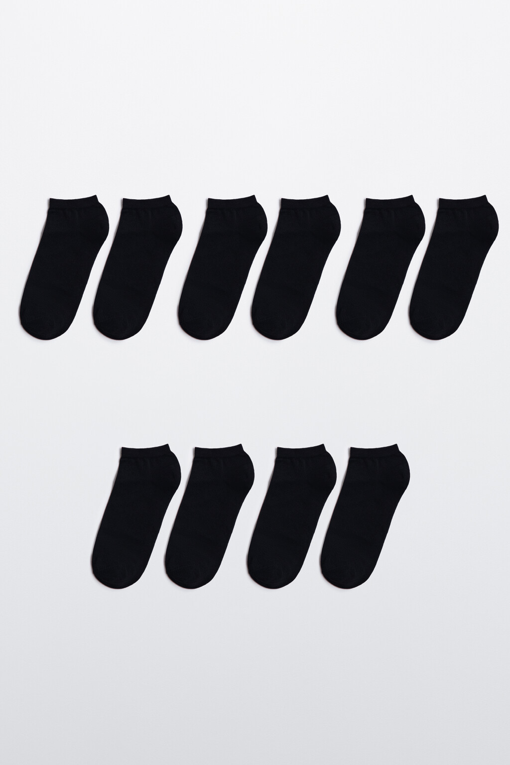 Набор носков коротких базовых (5 пар) - цвет черный - 1