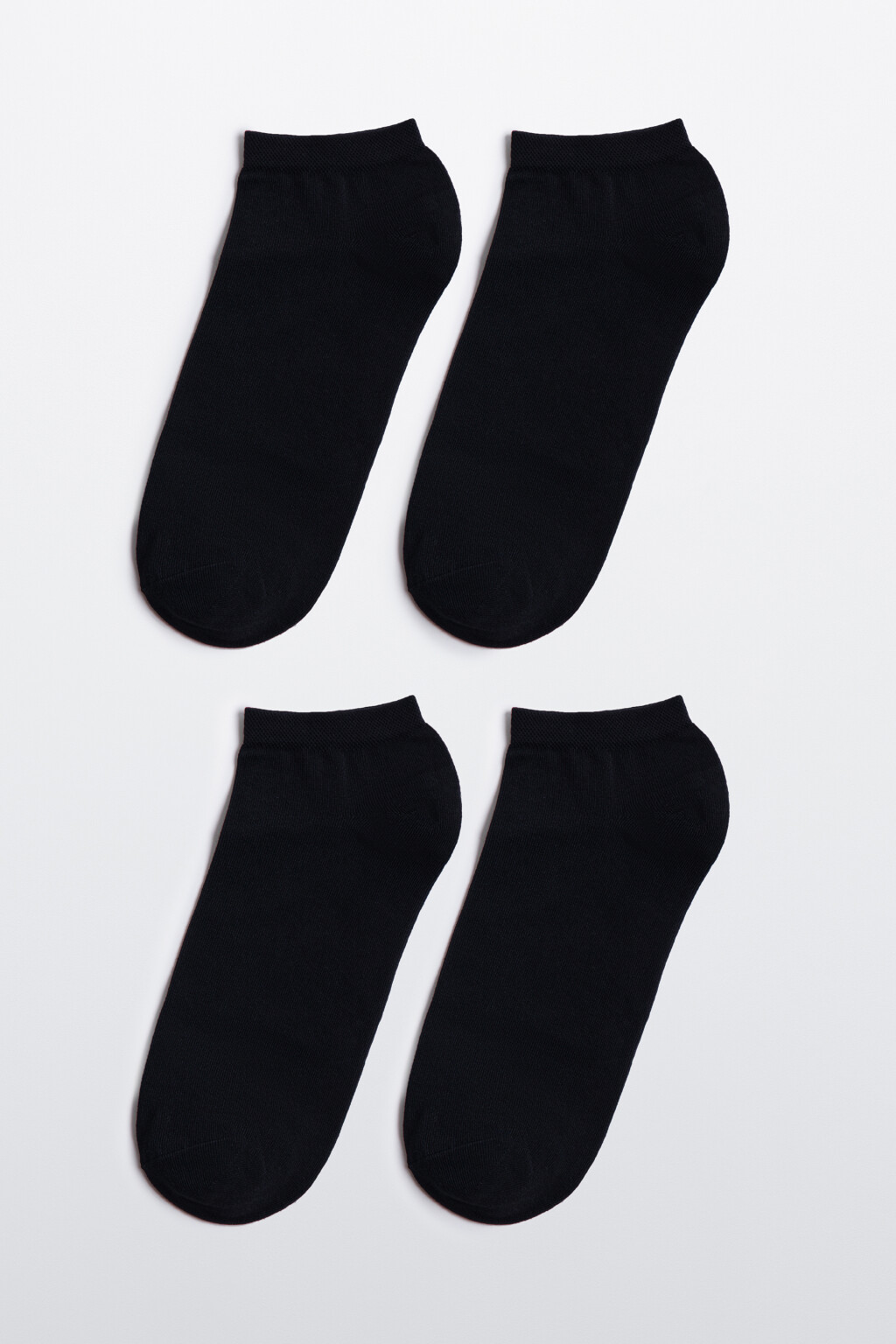 Набор носков коротких (2 пары) - цвет черный - 1