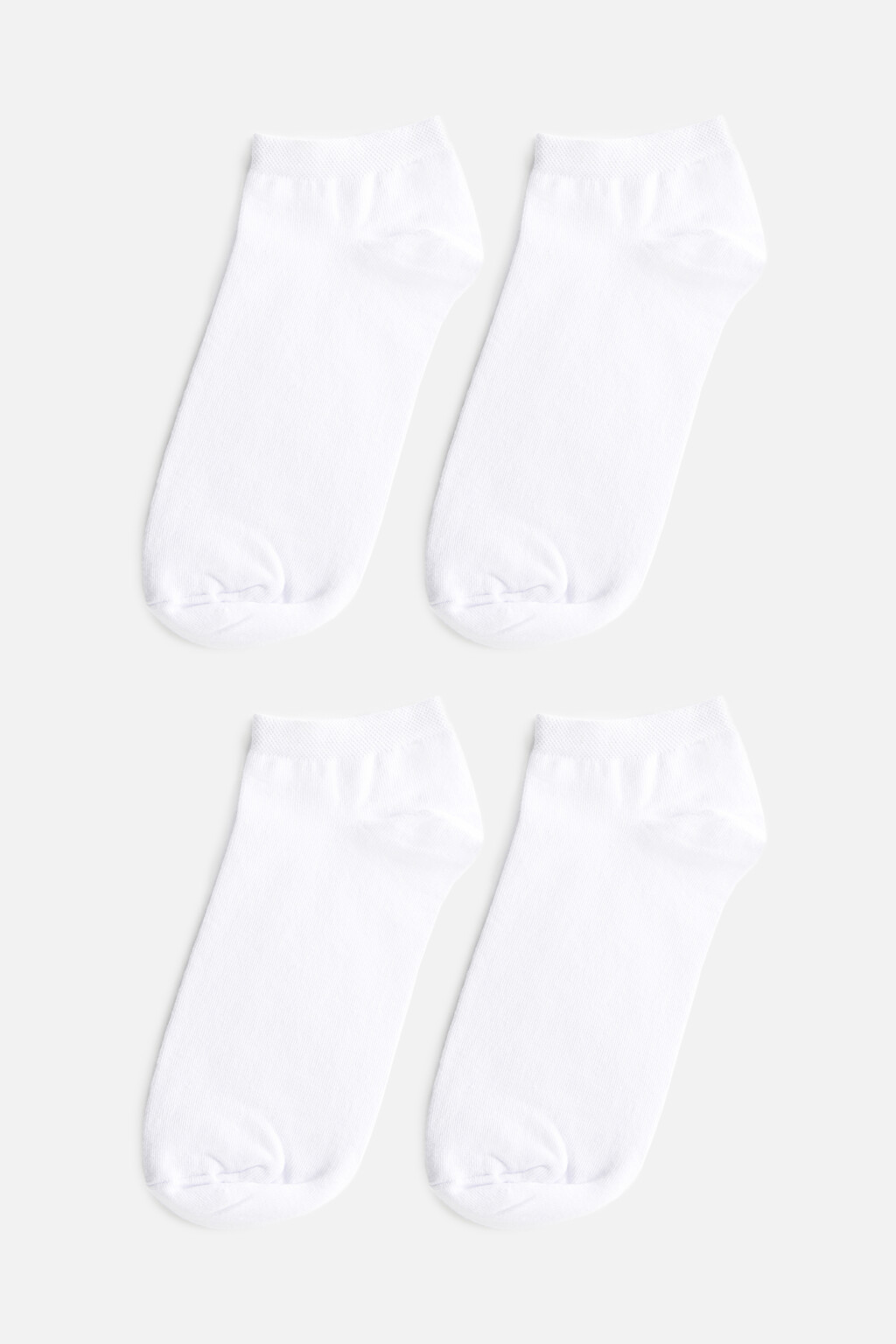 Набор носков-подследников коротких (2 пары) - цвет белый - 1