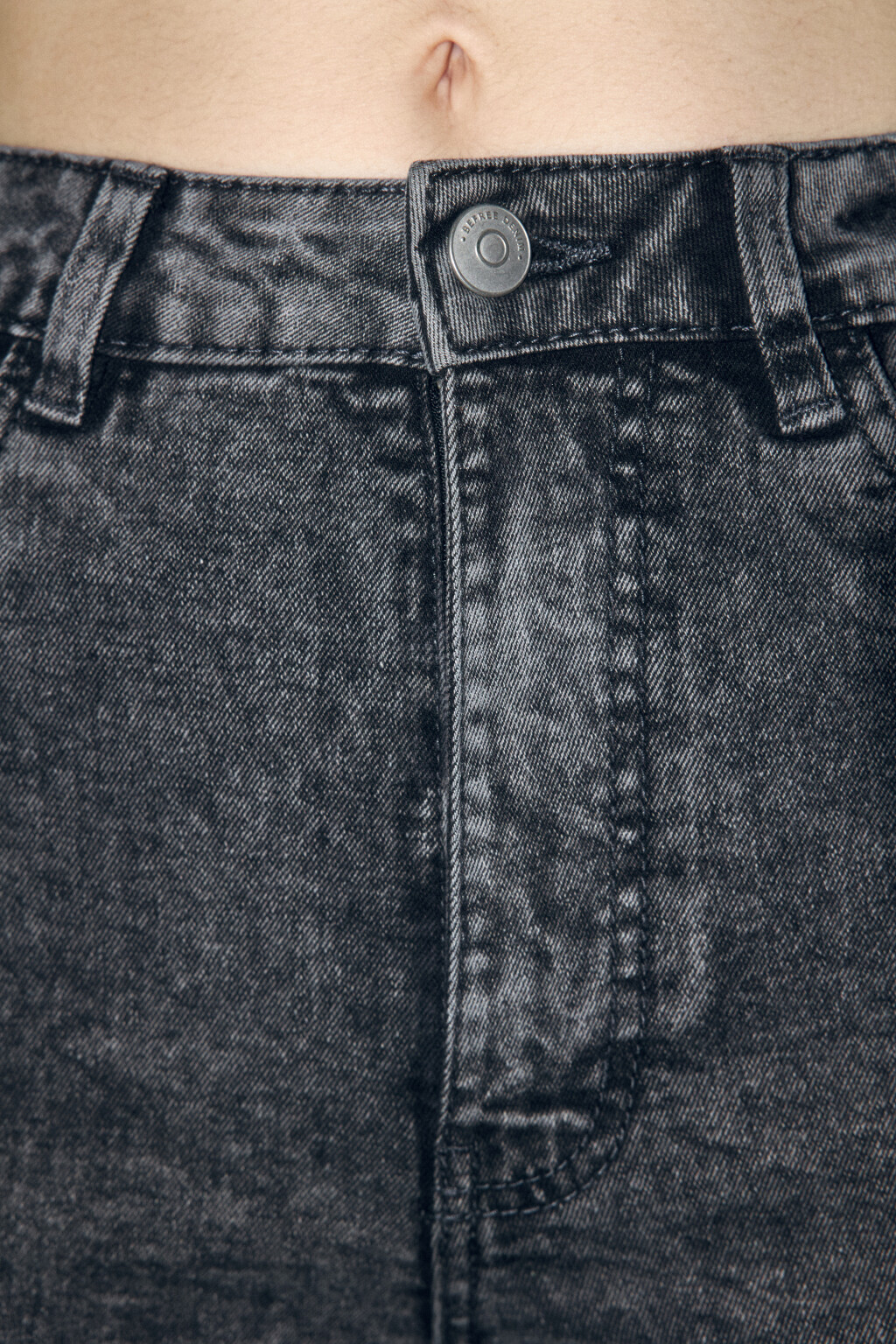 Джинсы skinny fit облегающие с высокой посадкой - цвет серый - 6