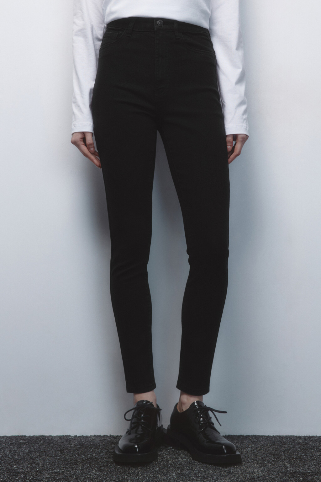 Джинсы skinny fit с высокой посадкой - цвет черный - 2