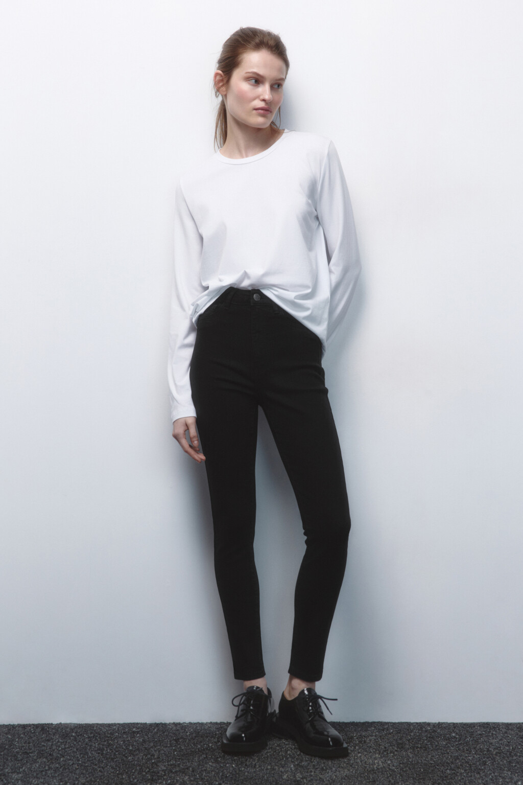 Джинсы skinny fit с высокой посадкой - цвет черный - 5