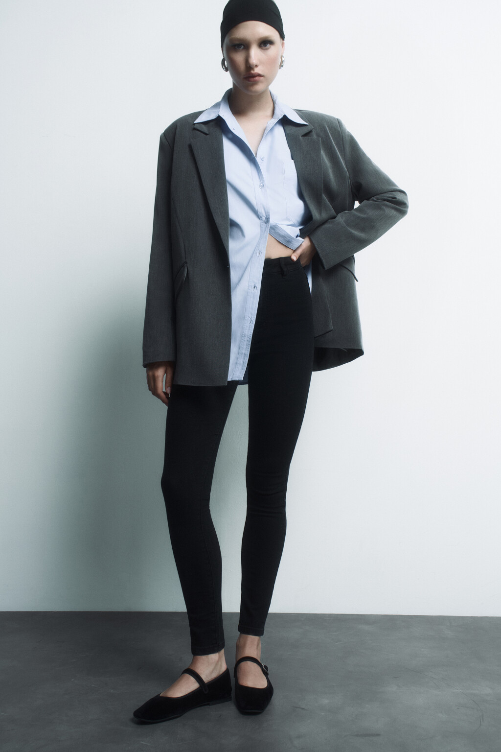 Джинсы skinny облегающие с высокой посадкой - цвет черный - 8