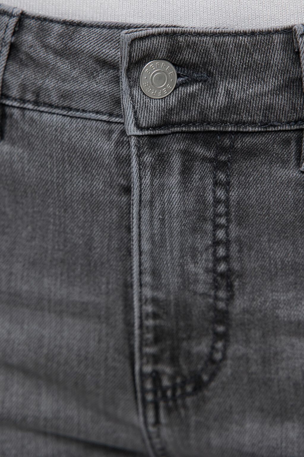 Джинсы slim зауженные со средней посадкой - цвет серый - 5