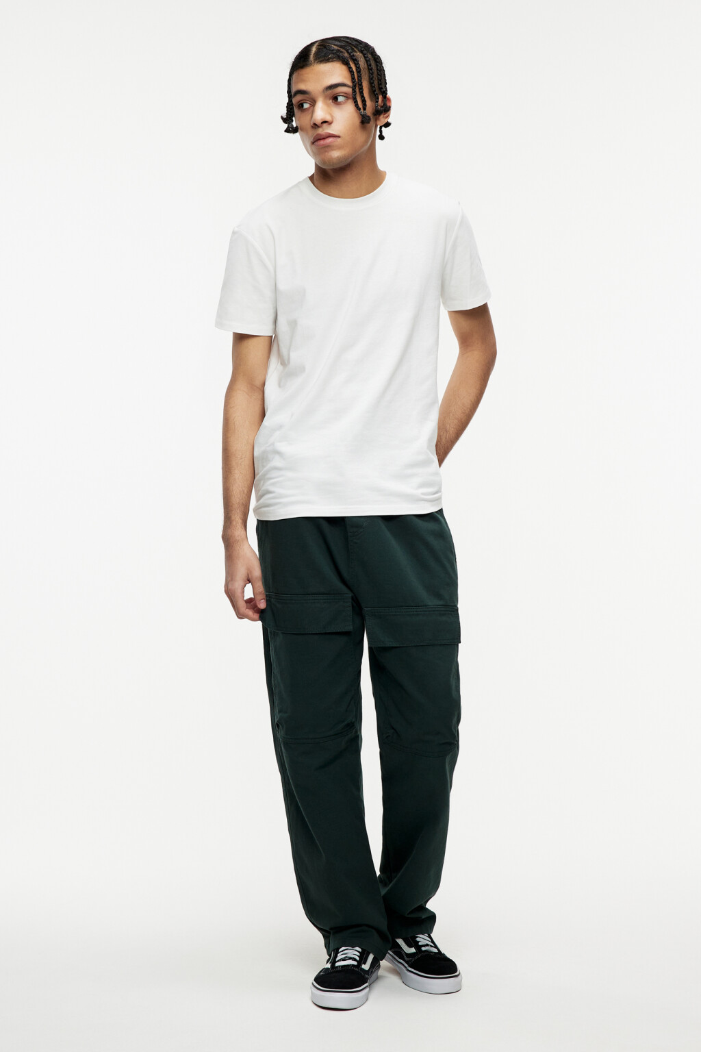 Футболка slim хлопковая базовая - цвет белый - 4