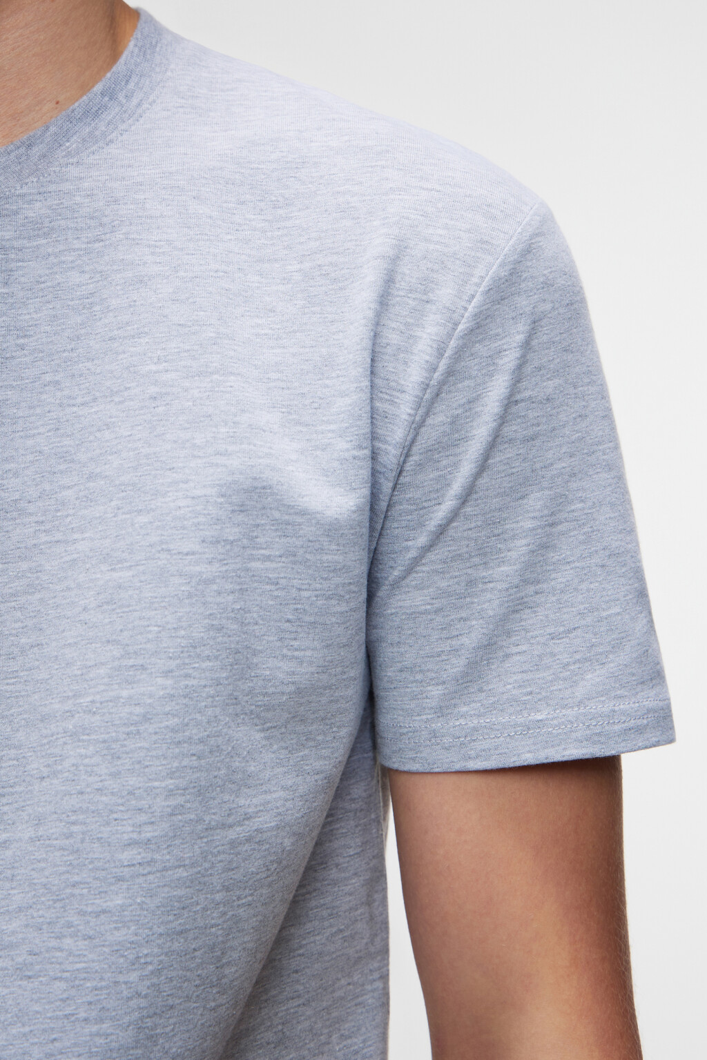 Футболка slim хлопковая меланжевая - цвет серый - 5
