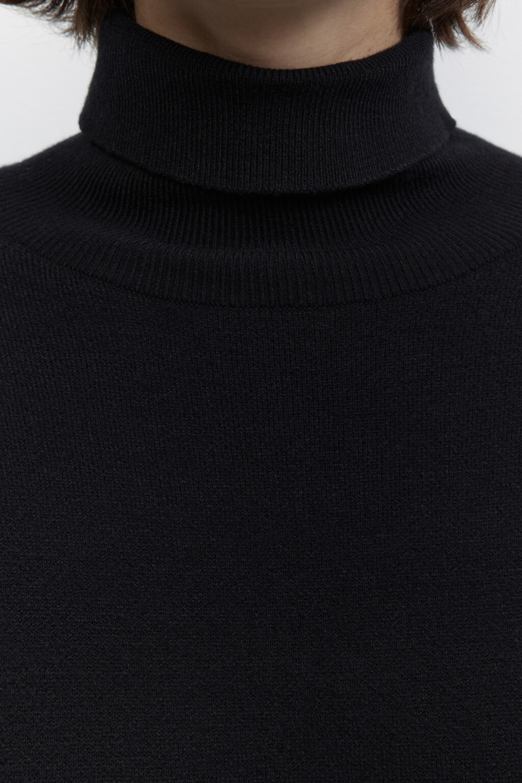 Платье-свитер SlitDress миди вязаное с разрезом - цвет черный - 5