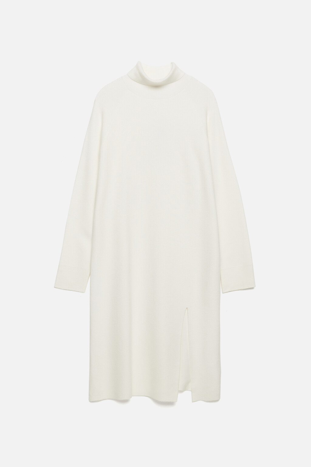 Платье-свитер SlitDress миди вязаное с разрезом - цвет бежевый - 8