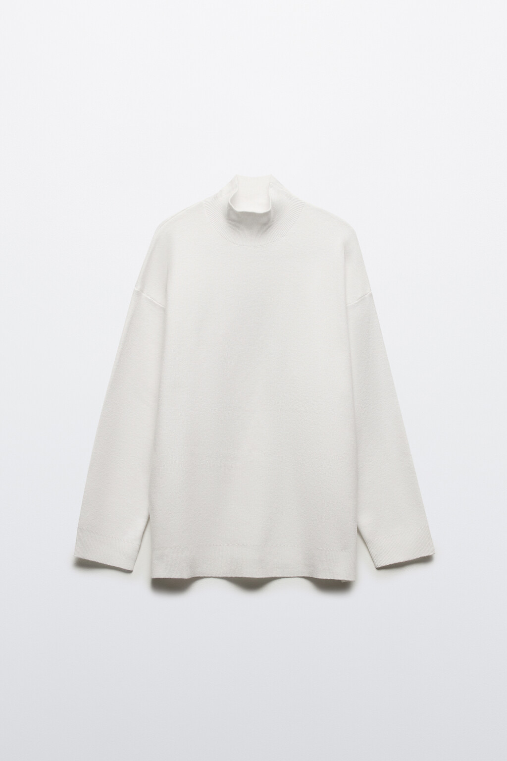 Свитер вискозный с воротником-стойкой - цвет молочный - 9
