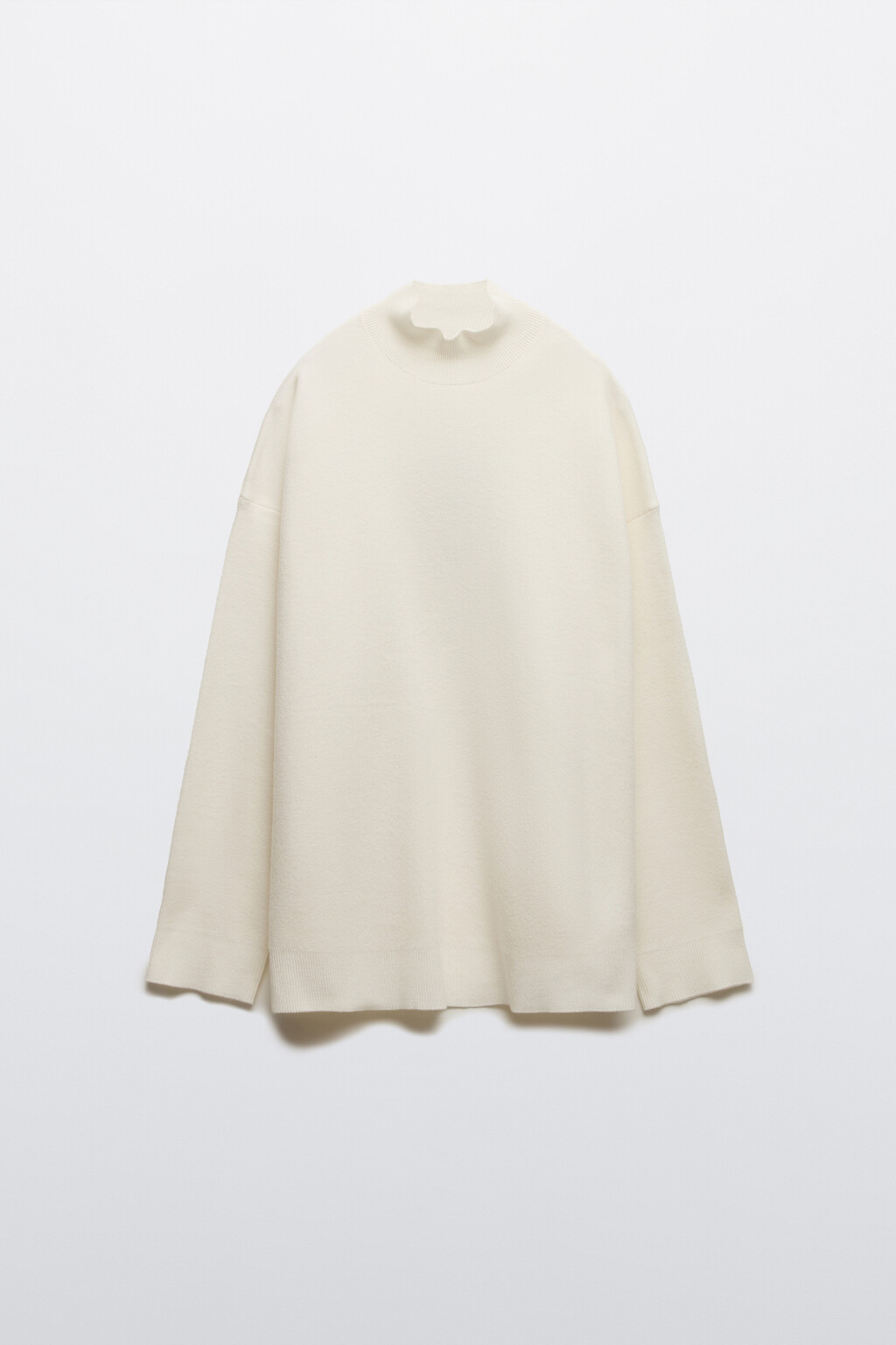 Свитер с воротником-стойкой - цвет молочный - 7