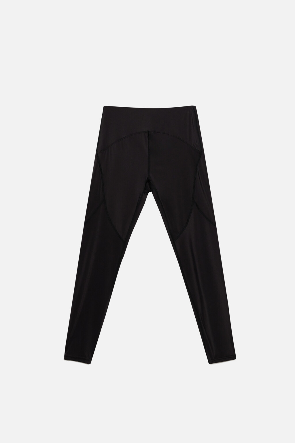 Леггинсы спортивные облегающие с рельефными швами - цвет черный - 7