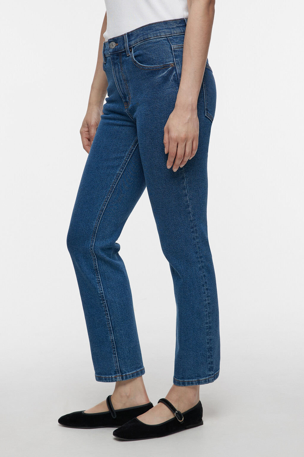 Джинсы STRAIGHT прямые со средней посадкой - цвет голубой - 3