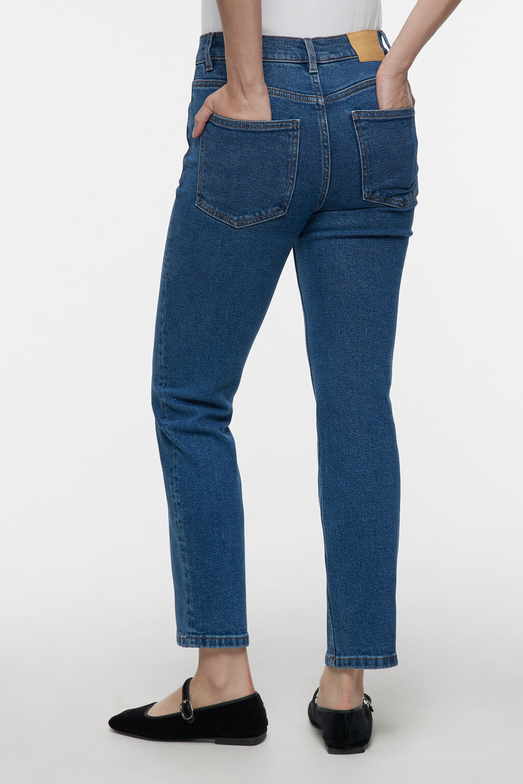 Джинсы STRAIGHT прямые со средней посадкой - цвет голубой - 4