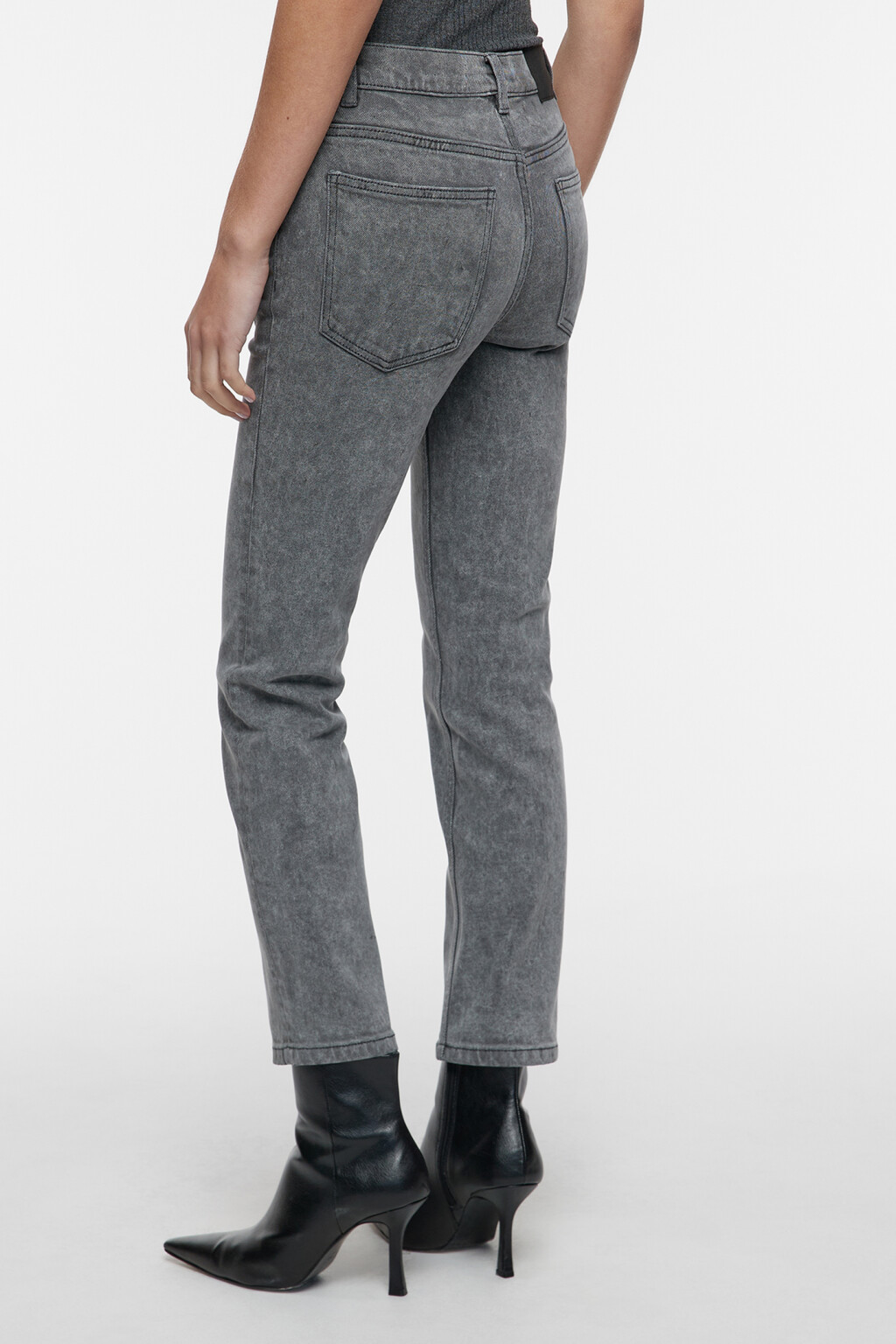 Джинсы STRAIGHT прямые со средней посадкой - цвет серый - 4