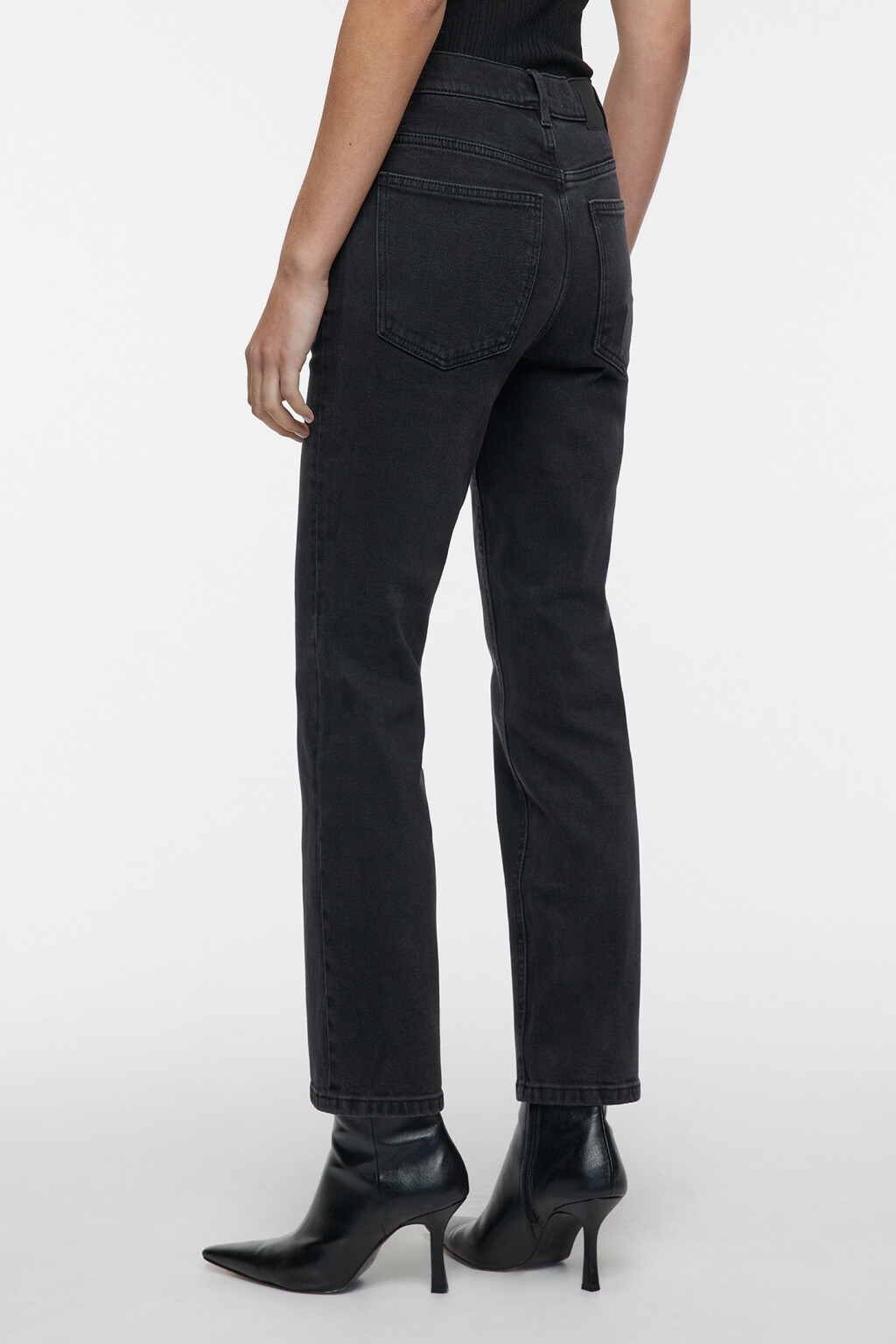 Джинсы STRAIGHT прямые со средней посадкой - цвет черный - 2