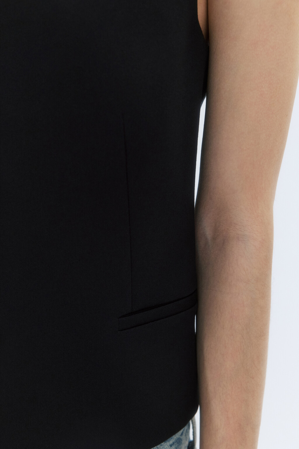 Жилет костюмный классический - цвет черный - 8