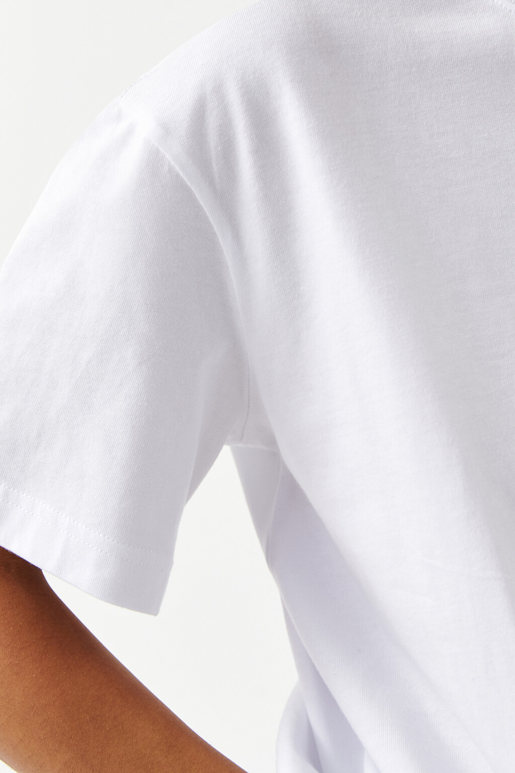 Футболка хлопковая oversize - цвет белый - 6