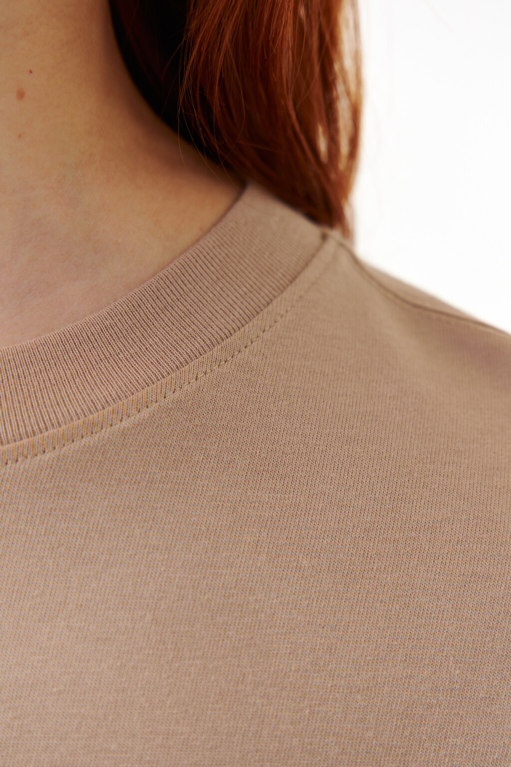 Футболка oversize базовая - цвет бежевый - 6