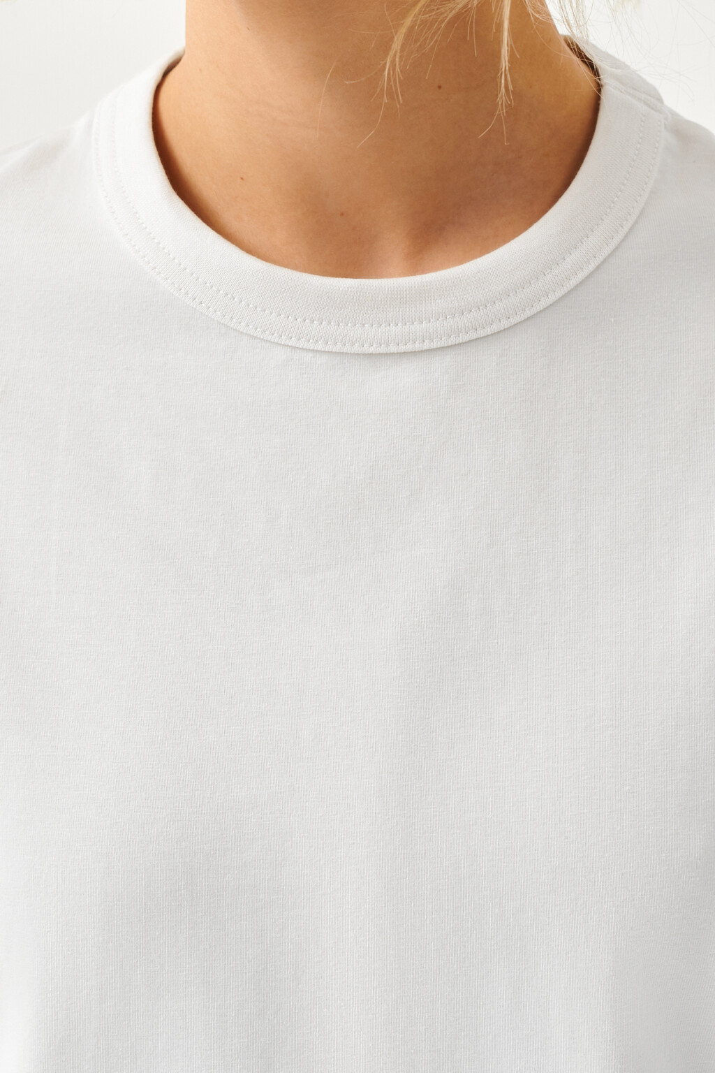 футболка хлопковая прямого кроя - цвет белый - 5