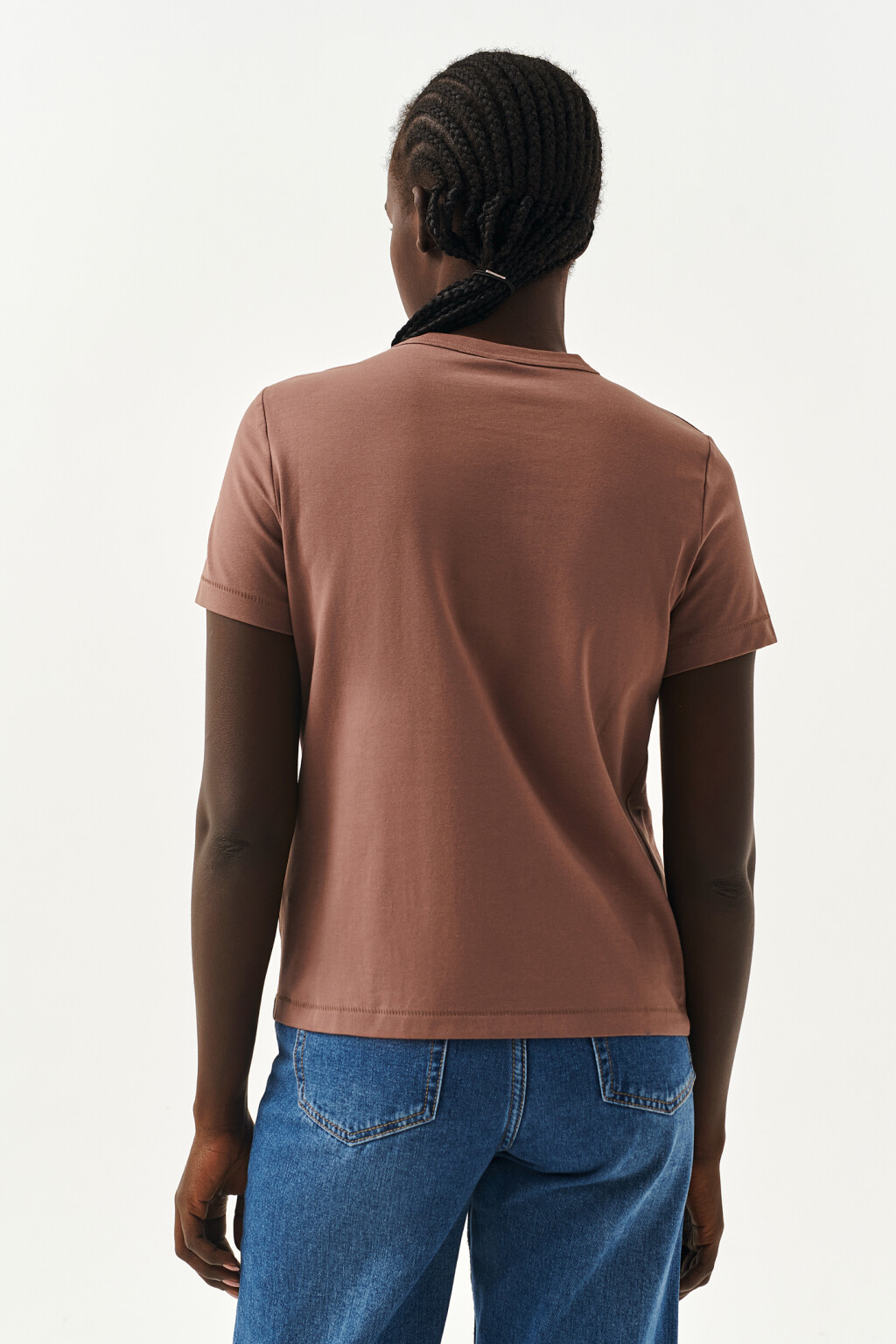 футболка хлопковая прямого кроя - цвет бежевый - 2