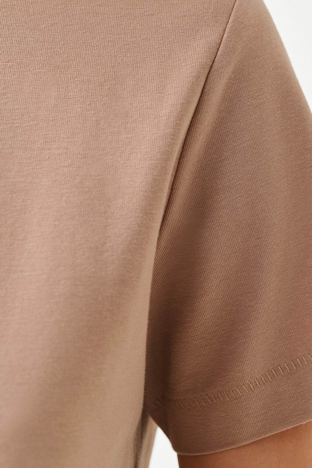футболка хлопковая прямого кроя - цвет бежевый - 5