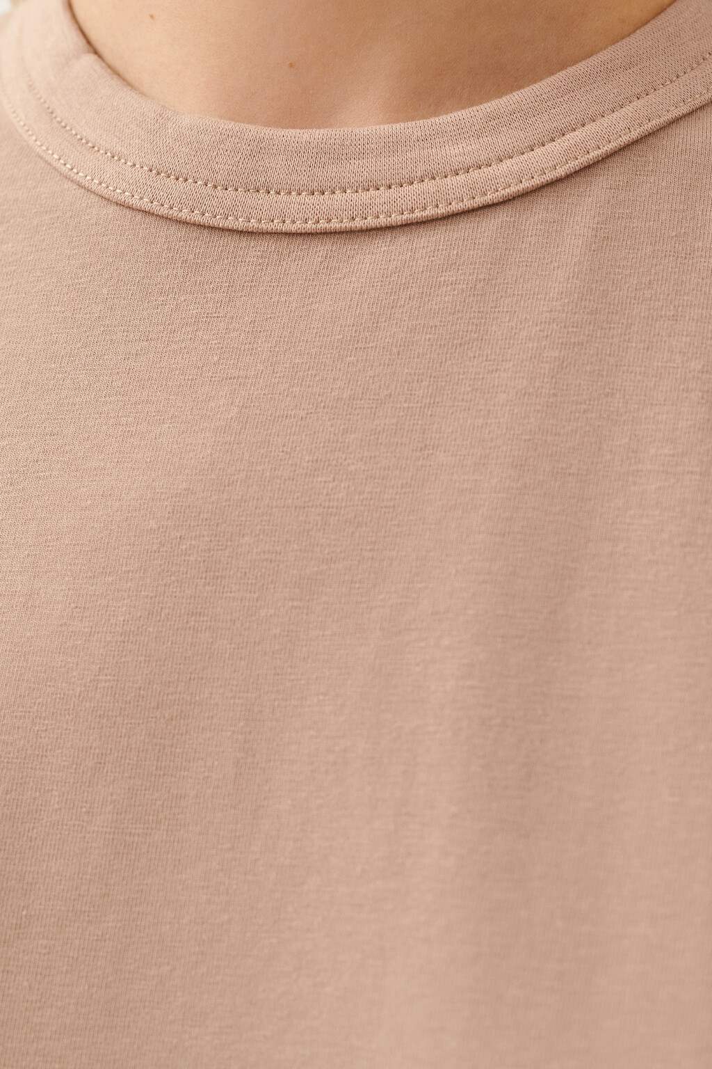 футболка хлопковая прямого кроя - цвет бежевый - 6
