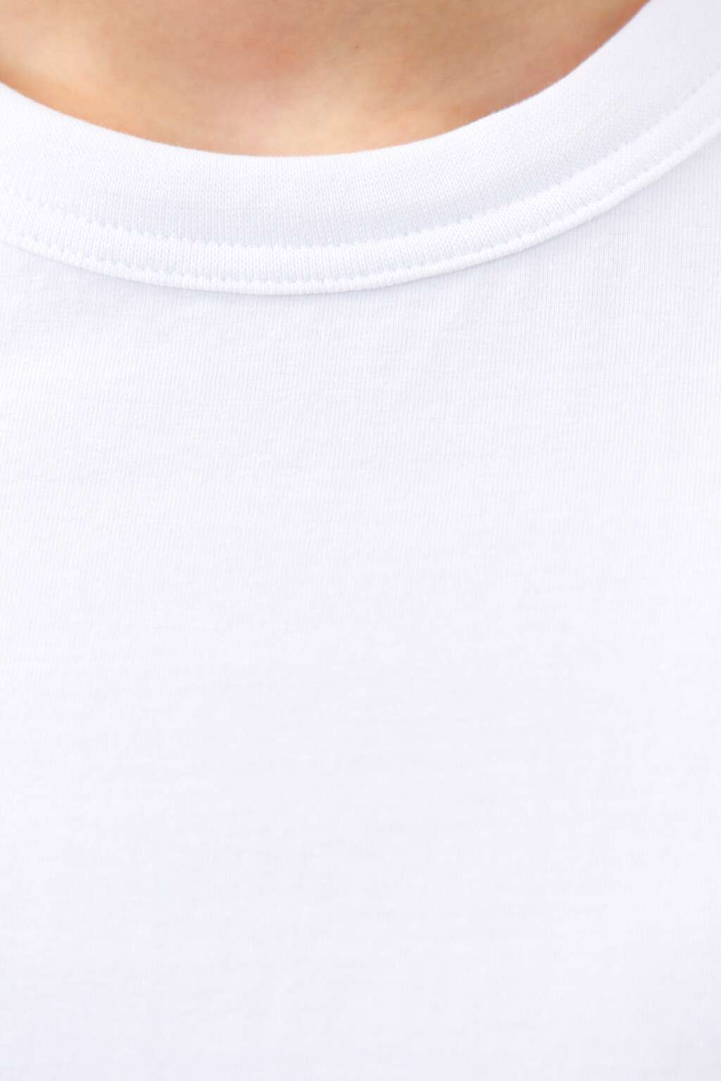 Футболка хлопковая базовая прямая - цвет белый - 5