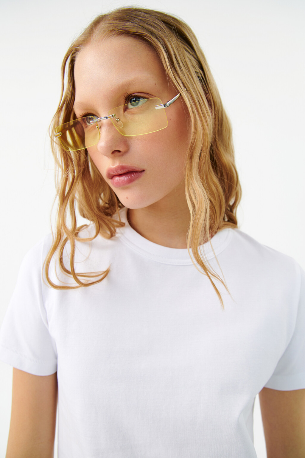 Футболка хлопковая базовая прямая - цвет белый - 7