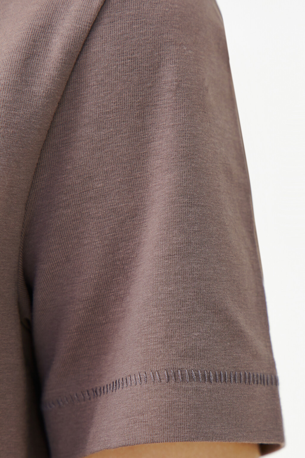 Футболка хлопковая базовая прямая - цвет коричневый - 6