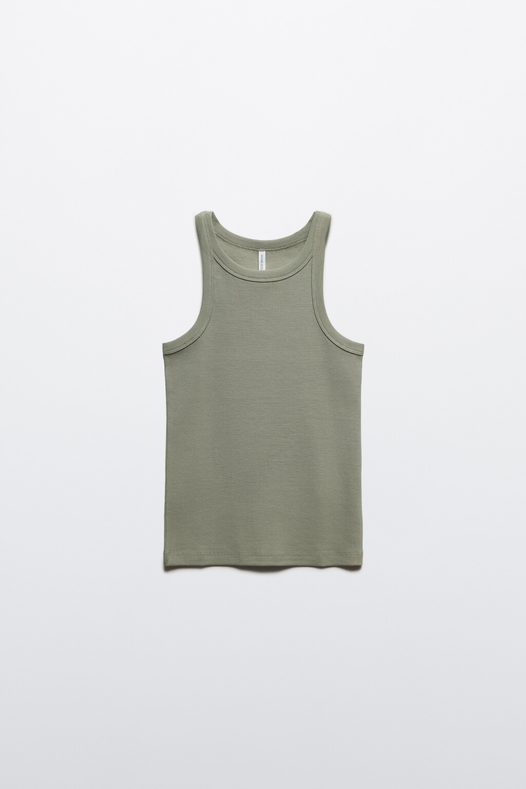 Майка TANKTOP облегающая в рубчик - цвет зеленый - 6