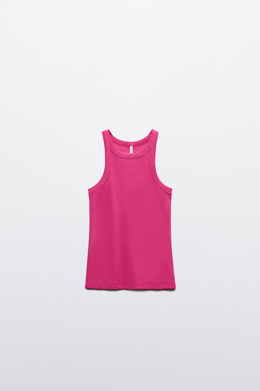 Майка TANKTOP облегающая в рубчик - цвет розовый - 7