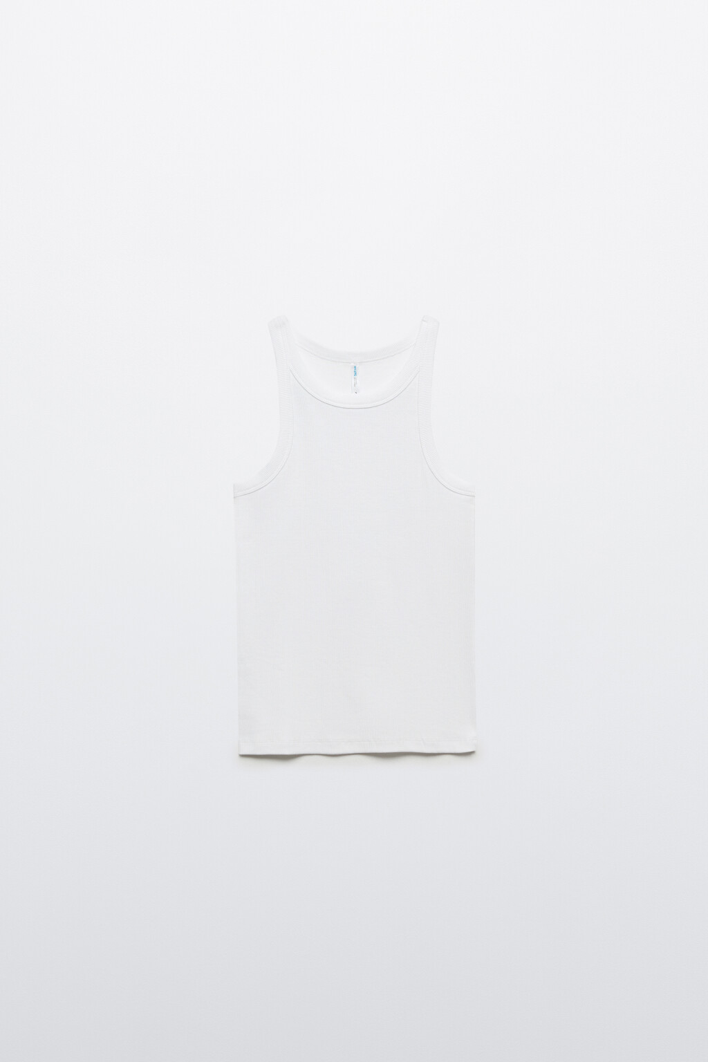 Майка базовая облегающая в рубчик - цвет белый - 7