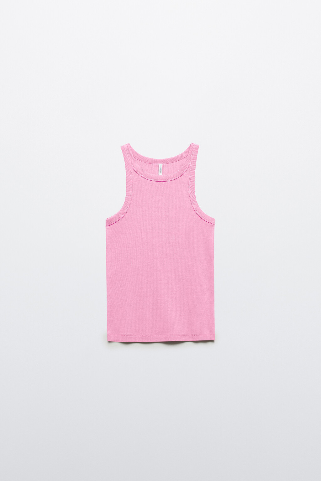 Майка TANKTOP облегающая в рубчик - цвет розовый - 7