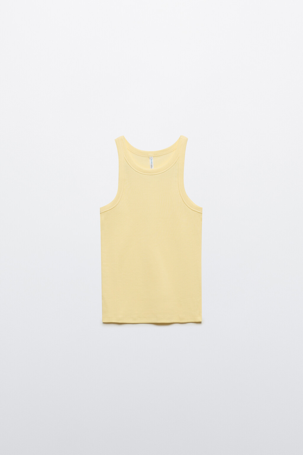 Майка TANKTOP облегающая в рубчик - цвет желтый - 7