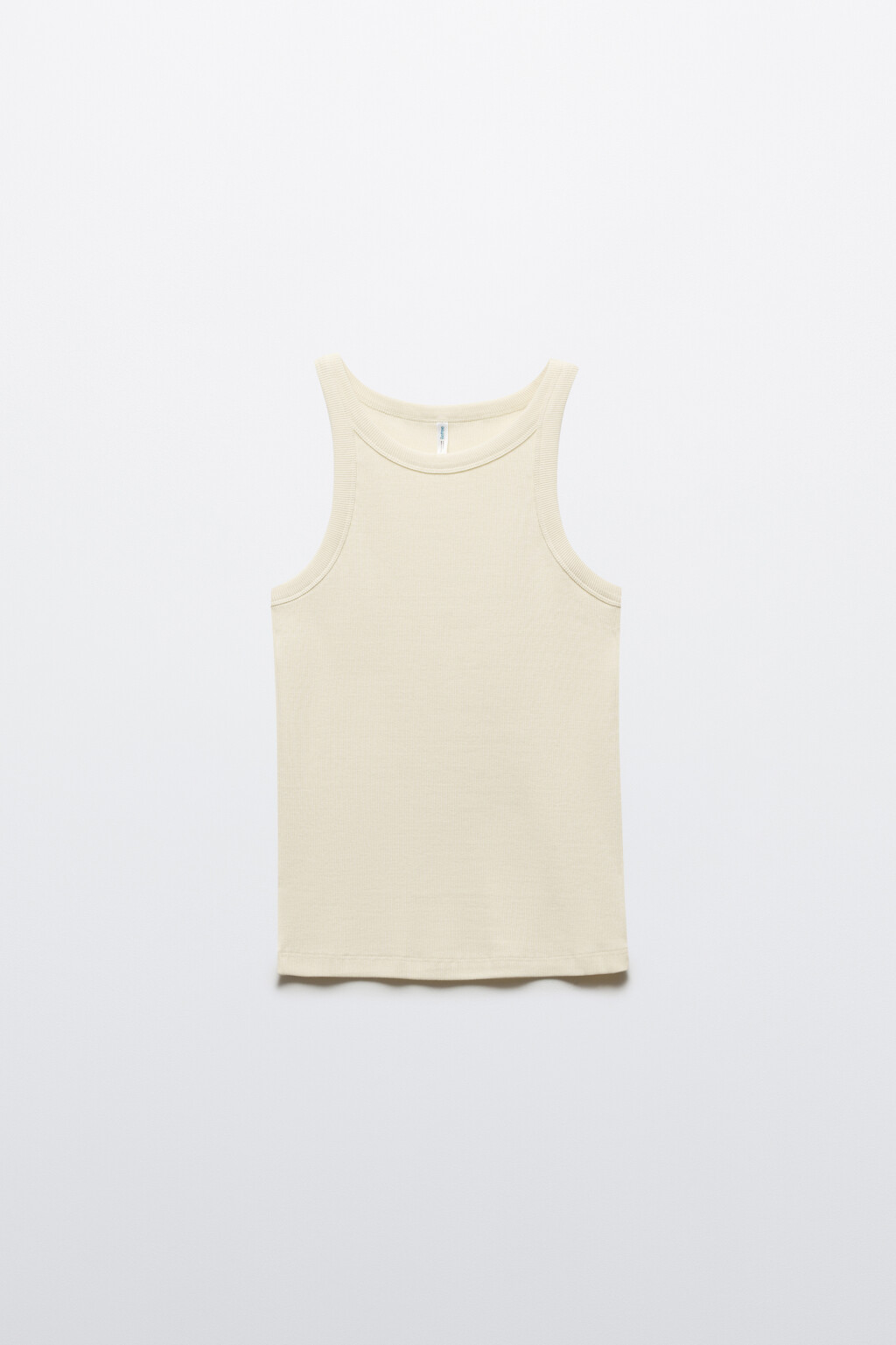 Майка базовая облегающая в рубчик - цвет молочный - 7