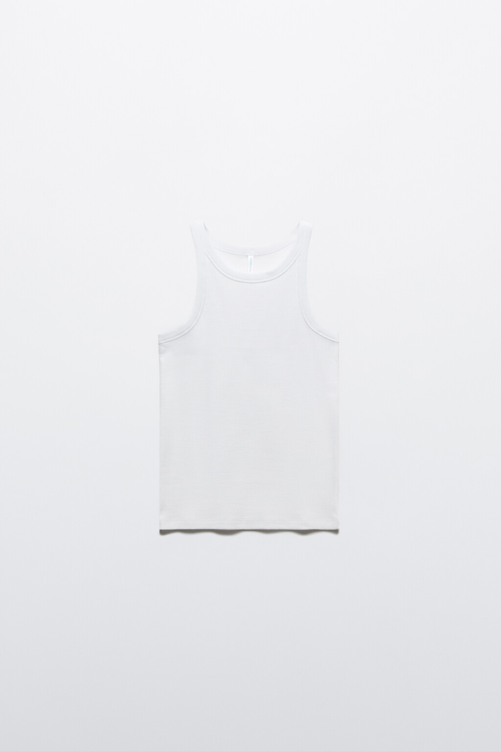 Майка базовая облегающая в рубчик - цвет белый - 7