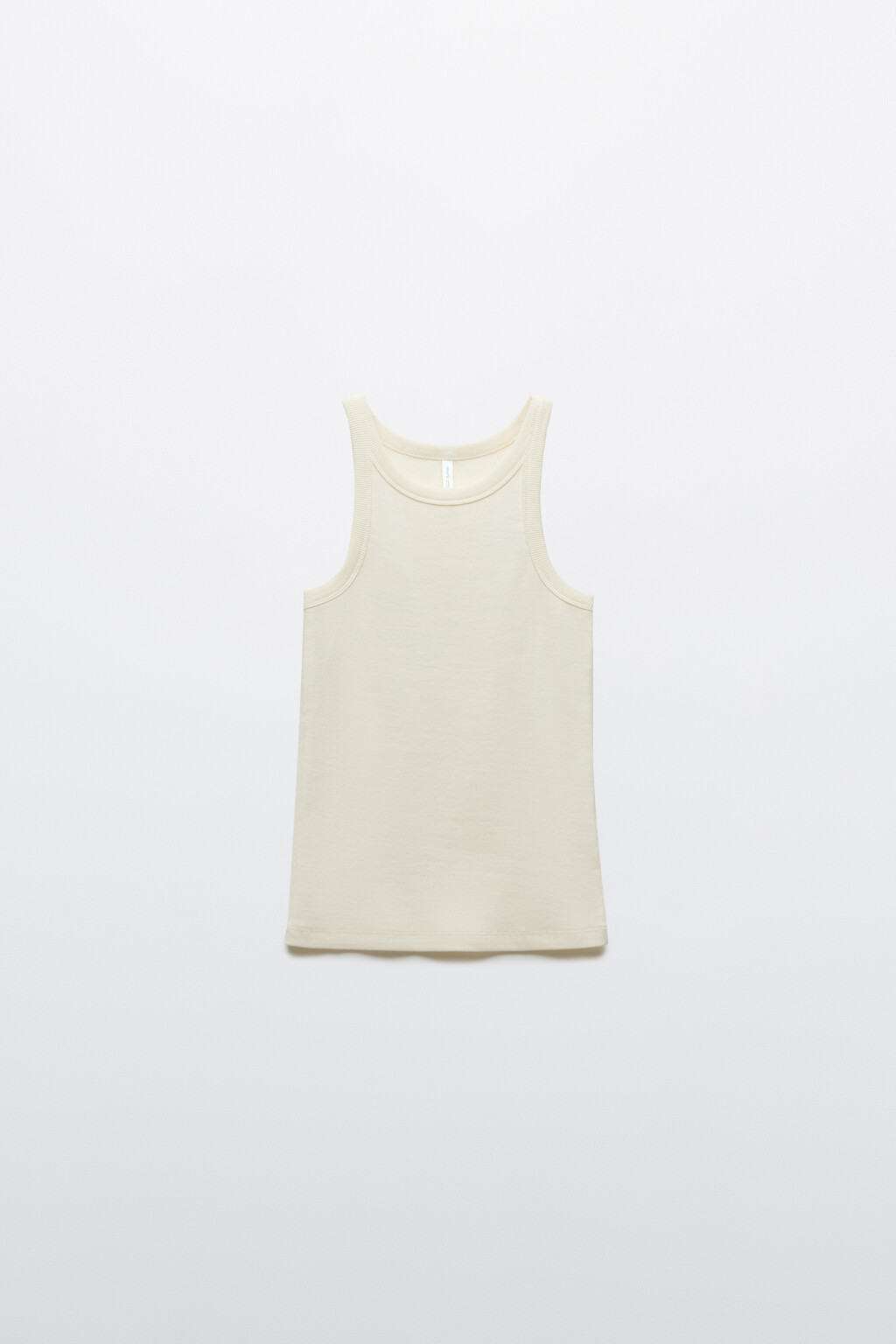 Майка базовая облегающая в рубчик - цвет молочный - 7