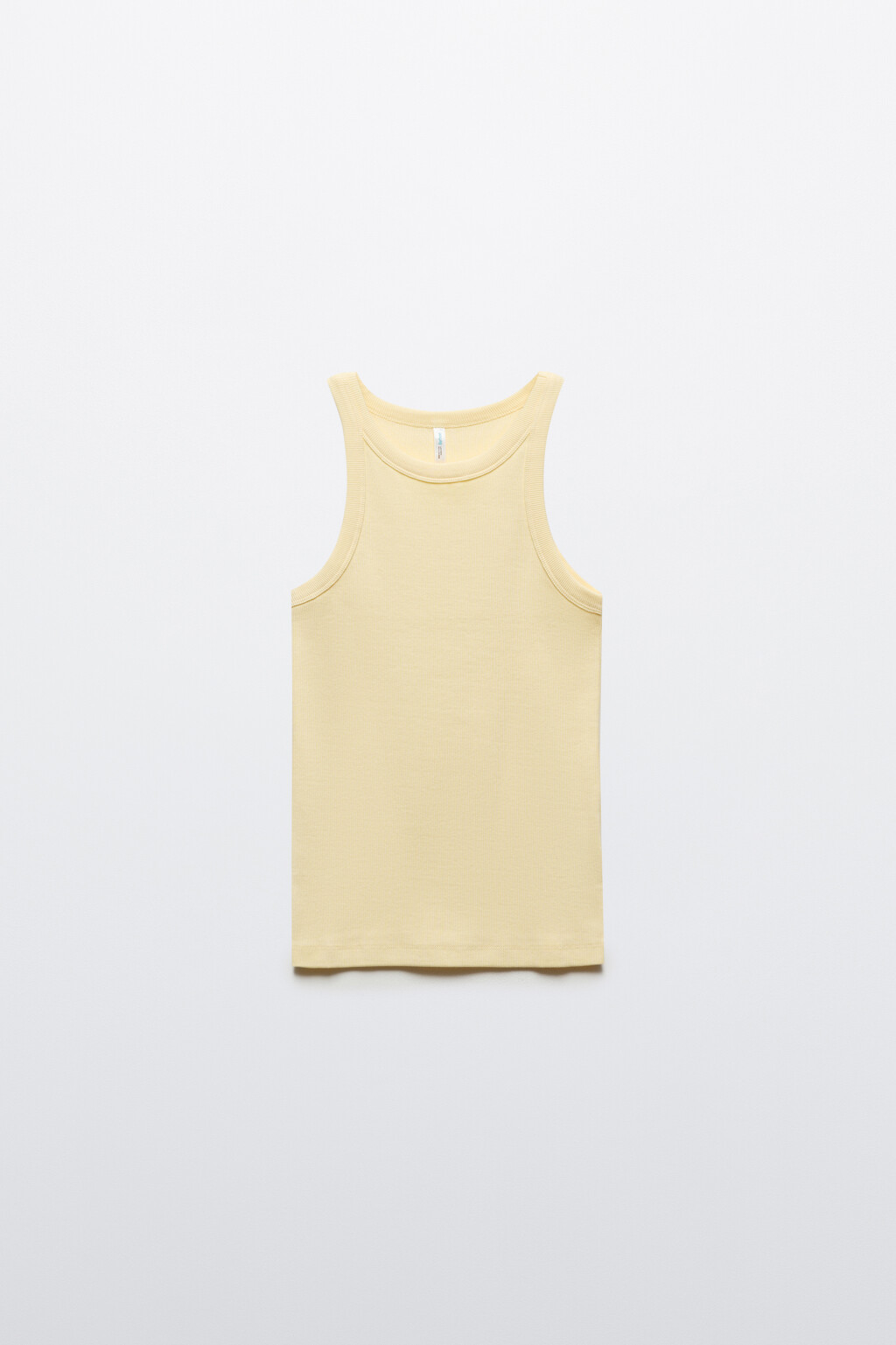 Майка базовая облегающая в рубчик - цвет желтый - 8