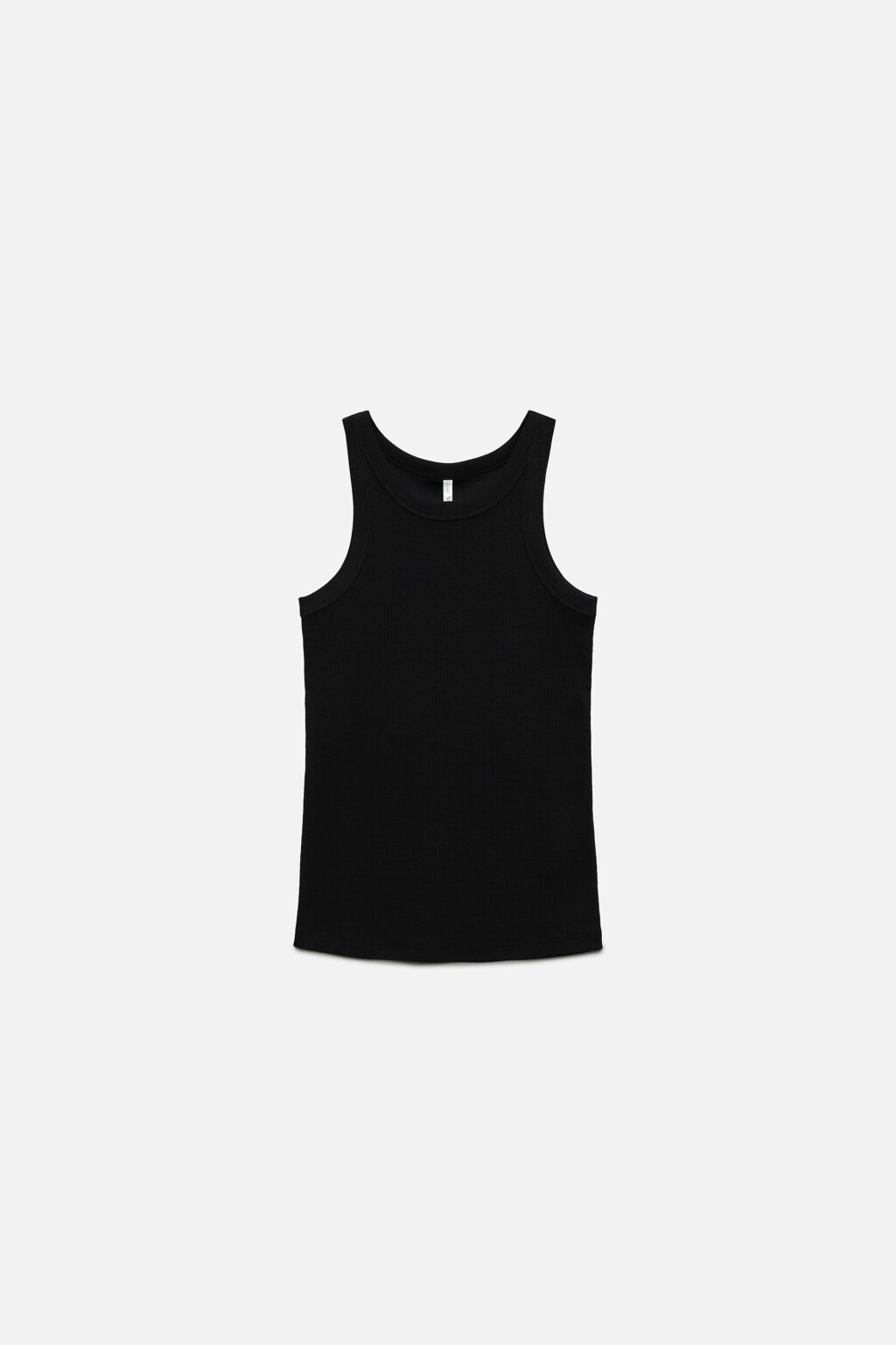 Майка-топ TANKTOP облегающая в рубчик - цвет черный - 8