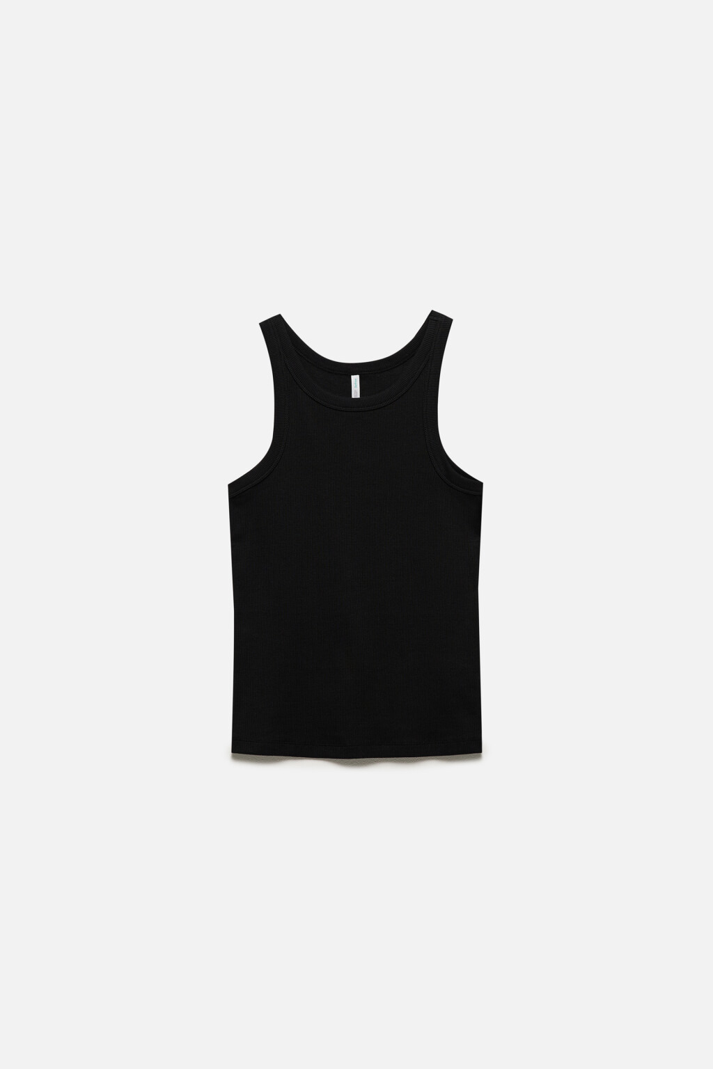 Майка-топ TANKTOP облегающая в рубчик - цвет черный - 7